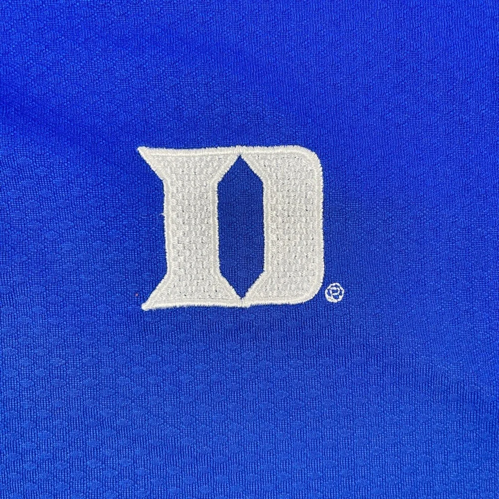 Vintage Duke Blue Devils Nike Men XL Royal Blue Polo Shirt Nike Fit Dry Perf